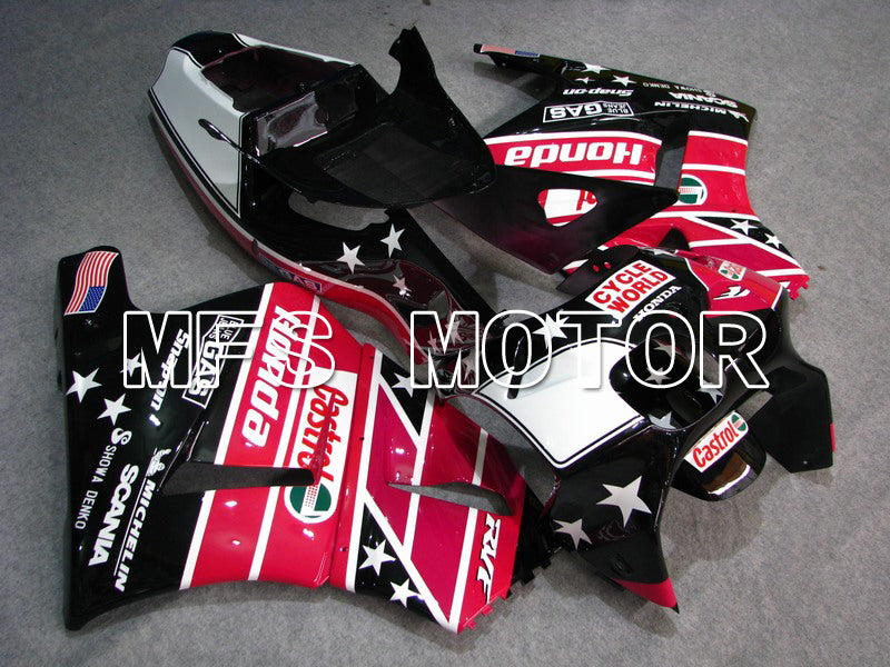 Honda RVF400R NC35 1994-1998 ABS Fairing - Castrol - Black Pink - MFS6269 - Fairings Kit