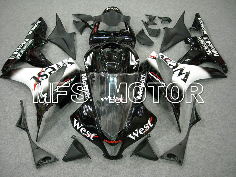 Honda CBR600RR 2007-2008 Injection ABS Fairing - West - Black White - MFS6397 - Fairings Kit