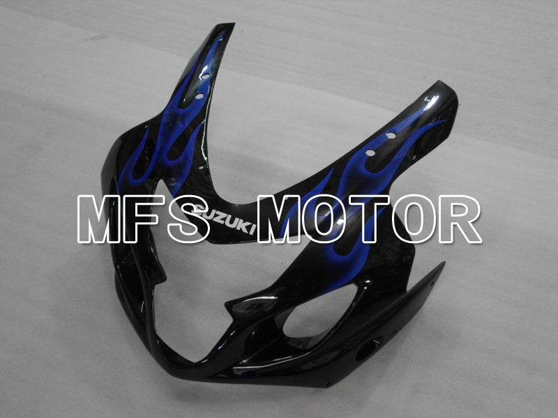 Suzuki GSXR600 GSXR750 2004-2005 Injection ABS Fairing - Flame - Black Blue - MFS6424 - Fairings Kit