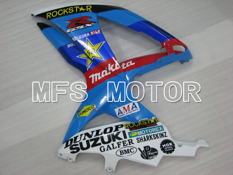 Suzuki GSXR600 GSXR750 2008-2010 Injection ABS Fairing - Rockstar - Blue White - MFS2476 - Fairings Kit