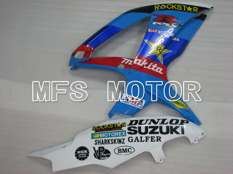Suzuki GSXR600 GSXR750 2008-2010 Injection ABS Fairing - Rockstar - Blue White - MFS2476 - Fairings Kit